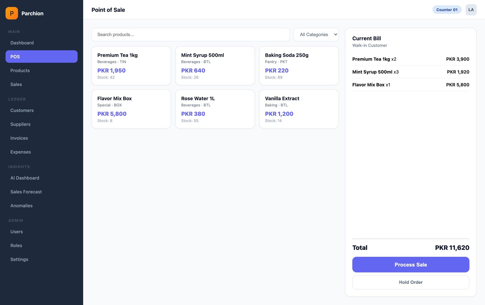 POS showcase preview